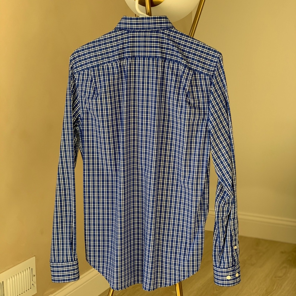 Gap Button Down Plaid Shirt, Blue - image 2